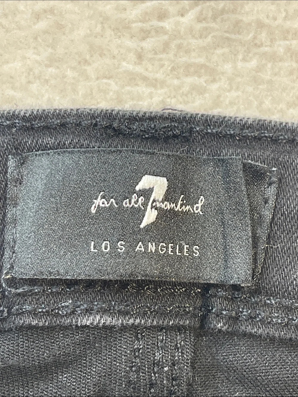 7 For All Mankind GIRLS SIZE 10  Black Straight-Leg Jeans